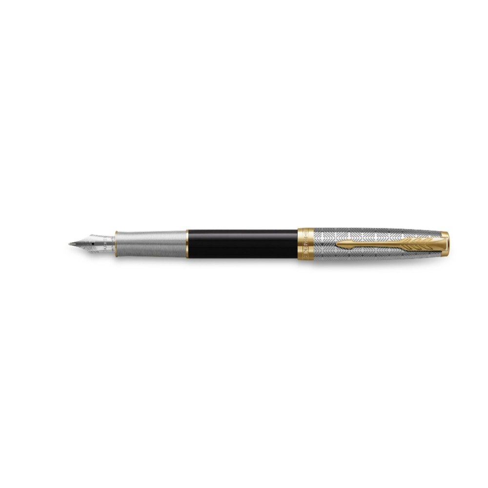 parker ボールペン sonnet Parker Sonnet Premium Metal & Black Ballpoint Pen | Pen Heaven